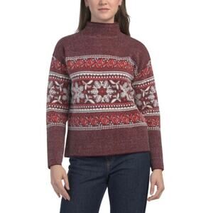Nordic/Fair Isle style Rachel Zoe Red Sweater Size Medium
